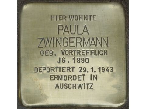 Bildvergrößerung: Stolperstein Paula Zwingermann