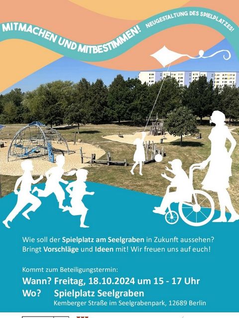 Plakat Beteiligung Spielplatz Seelgrabenpark