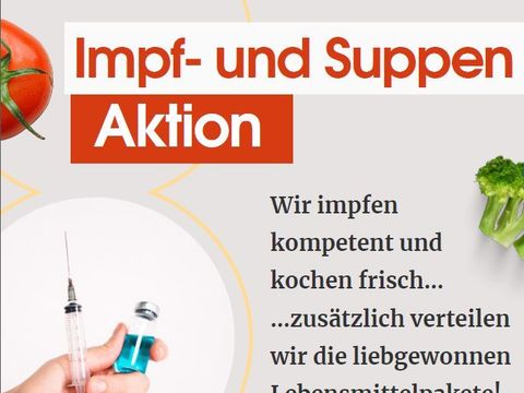 Impf- und Suppen-Aktion des DRK auf dem Helene-Weigel-Platz