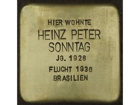 Stolperstein Heinz Peter Sonntag