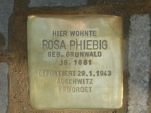 Bildvergrößerung: Stolperstein Rosa Phiebig