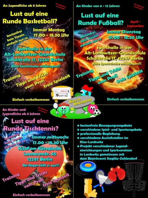 Flyer offene Angebote KiB Lankwitz