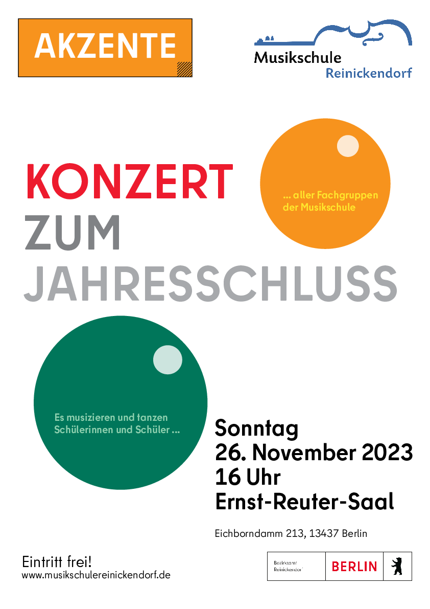 Plakat Konzert zum Jahresschluss