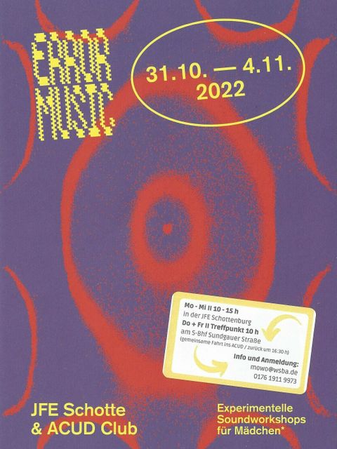 Bildvergrößerung: Error Music Soundworkshop für Mädchen* (31.10.-04.11.2022) des Nachbarschaftshauses Wannseebahn e.V. (Cover)