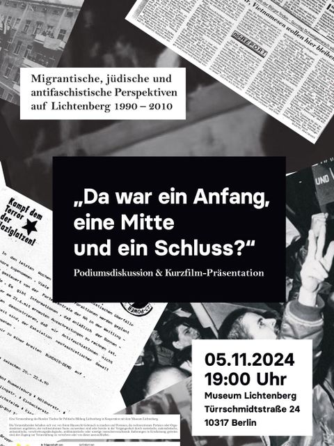 Plakat Migrantische, jüdische und antifaschistische Perspektiven 1990-2010