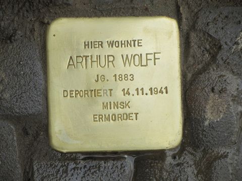 Stolperstein Arthur Wolff, April 2013