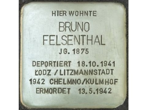 Bildvergrößerung: Stolperstein Bruno Felsenthal