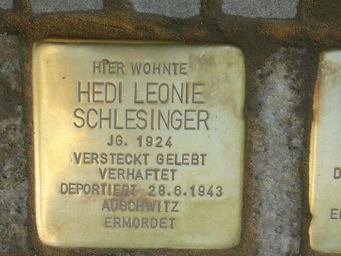 Bildvergrößerung: Stolperstein Hedi Leonie Schlesinger