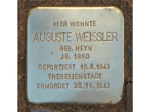 Stolperstein Auguste Weissler