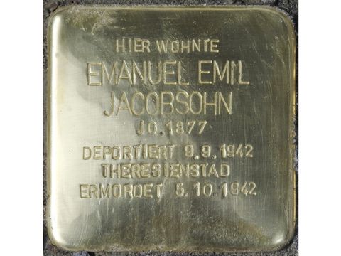 Stolperstein Emanuel Emil Jacobsohn - Schlüterstr. 31