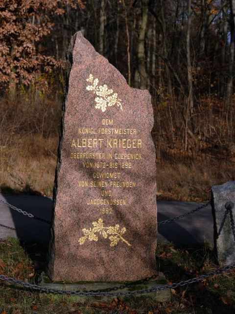 Bildvergrößerung: Gedenkstein - Albert Karl Friedrich Krieger