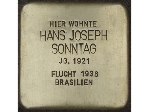 Stolperstein Hans Joseph Sonntag