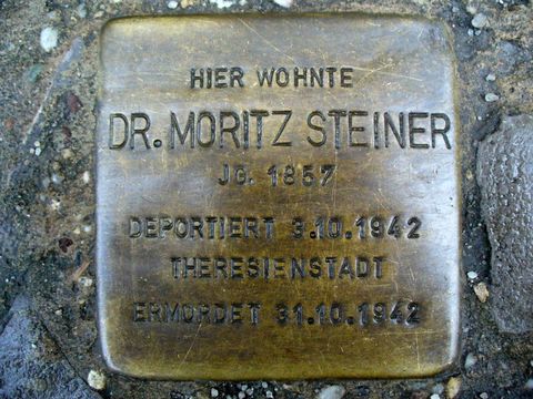 Stolperstein für Dr. Moritz Steiner