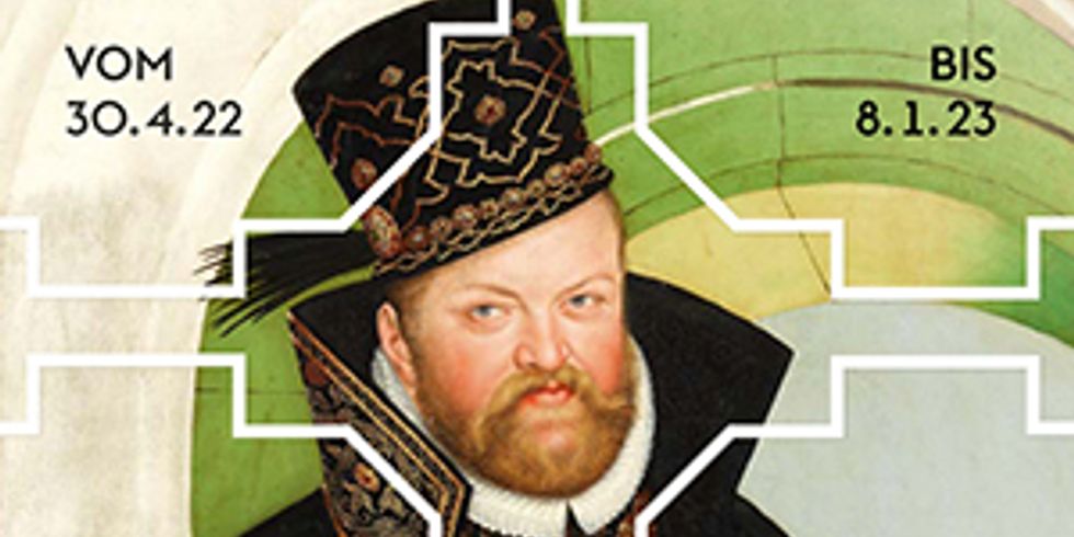 Kurfürst August von Sachsen auf einem Plakat zur Ausstellung