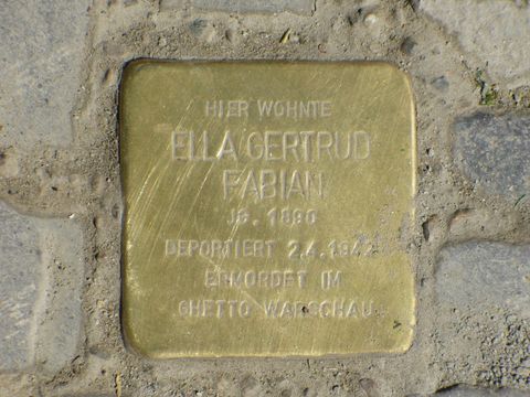 Stolperstein für Ella Gertrud Fabian, Foto:B.Plewa