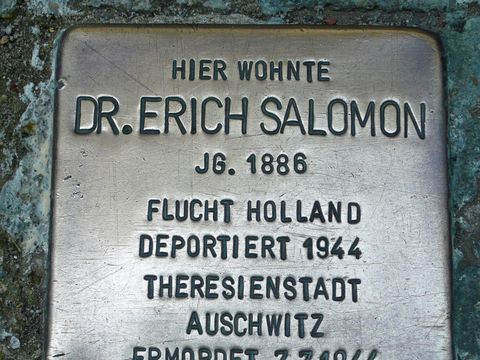 Stolperstein für Dr. Erich Salomon