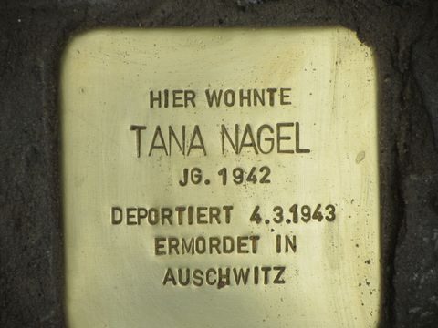 Stolperstein Tana Nagel, Foto: F. Siebold