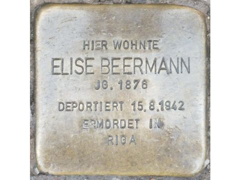 Bildvergrößerung: Stolperstein Elise Beermann