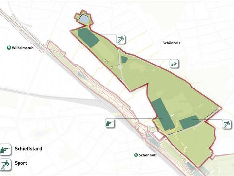 Bildvergrößerung: Teilplan Volkspark Schönholzer Heide
