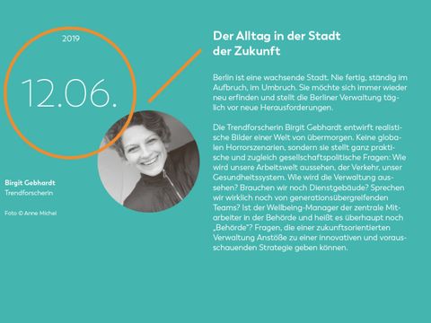 Akademieforum100 - Der Alltag in der Stadt der Zukunft mit Frau Birgit Gebhardt