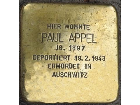 Bildvergrößerung: Stolperstein Paul Appel