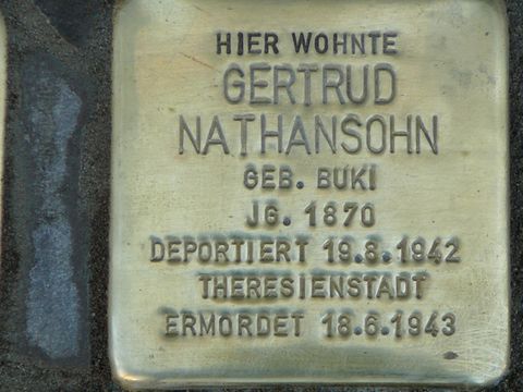 Stolperstein für Gertrud Nathansohn