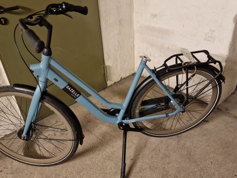 Blaues Damenfahrrad