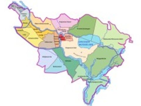Karte Bezirksregionen - Imagemap