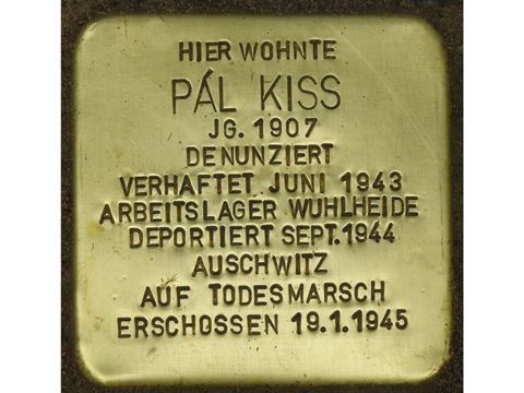 Stolperstein Pál Kiss