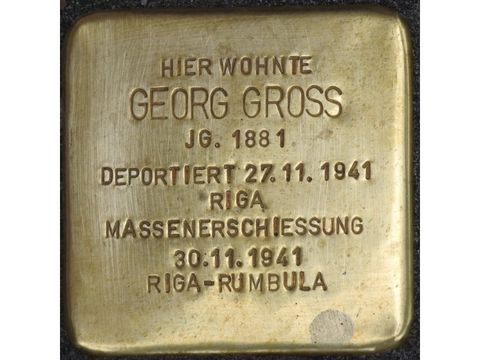 Bildvergrößerung: Stolperstein Georg Gross