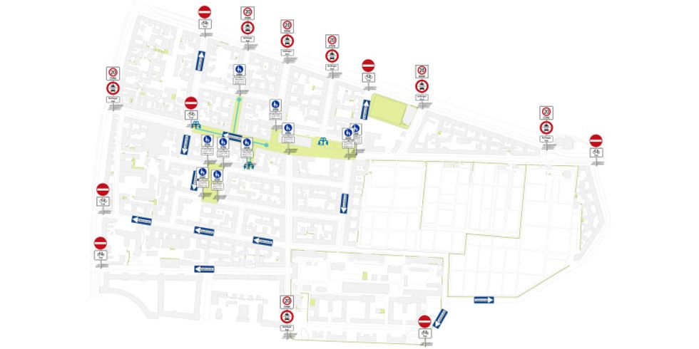 Grafik Bergmannkiez Verkehrsplan