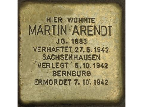 Stolperstein Martin Arendt