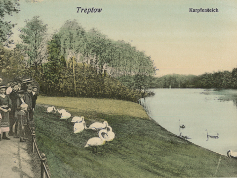 Bildvergrößerung: historisches Bild vom Karpfenteich aus dem 1920er Jahren