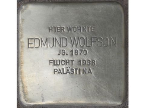 Bildvergrößerung: Stolperstein für Edmund Wolfson