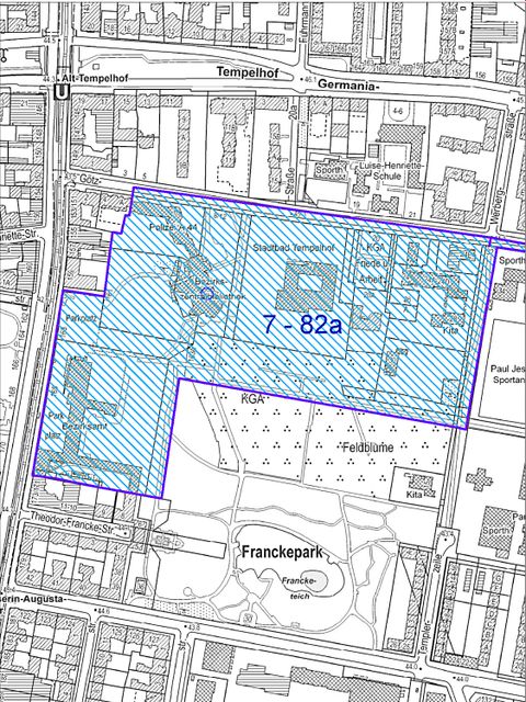 Geltungsbereich des Bebauungsplans 7-82a