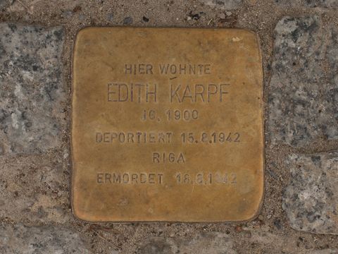 Stolperstein Edith Karpf, 10.06.2012