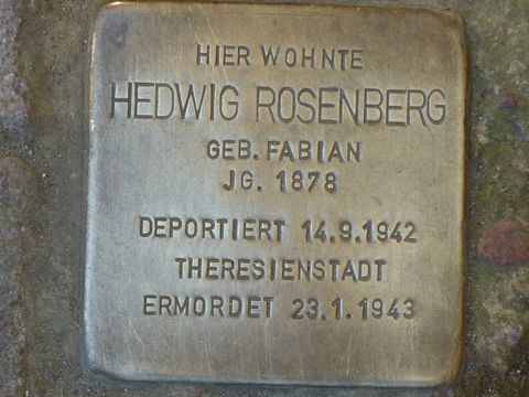 Stolperstein Hedwig Rosenberg, Foto: KHMM