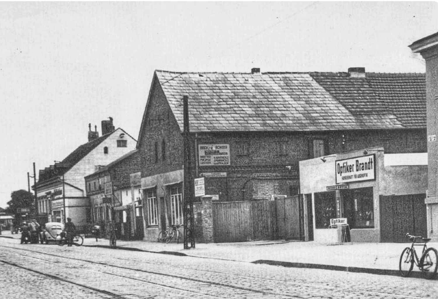 Historische Aufnahme von der Einkaufsstraße Alt-Rudow