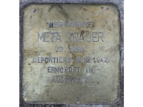 Bildvergrößerung: Stolperstein Meta Brauer