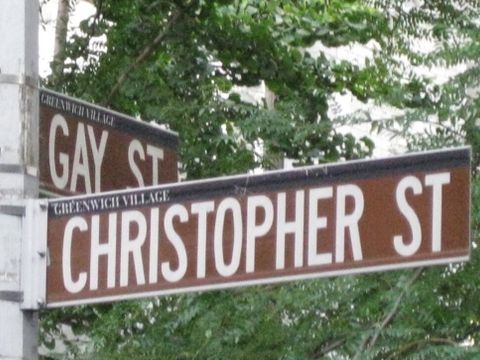 Straßenschild Christopher Street