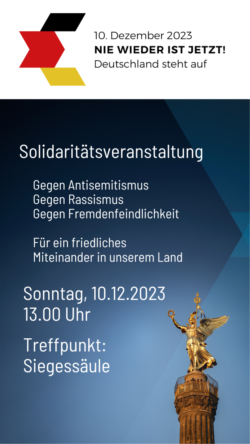 Solidaritätsveranstaltung am 10. Dezember 2023 gegen Antisemitismus