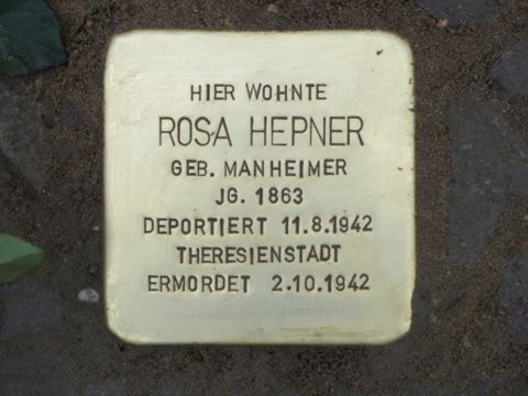 Stolperstein Rosa Hepner, Foto: F. Siebold, April 2013