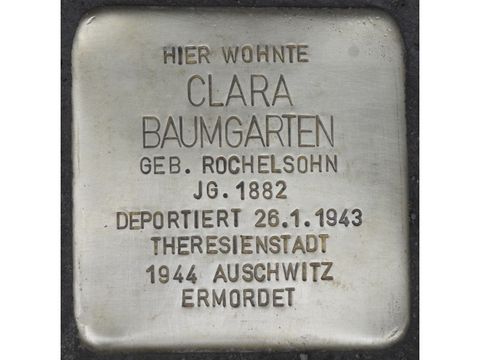 Bildvergrößerung: Stolperstein Clara Baumgarten