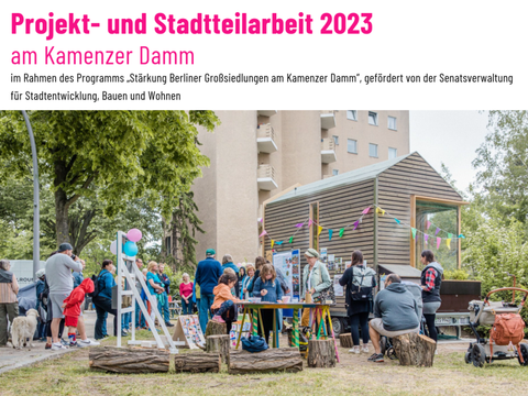 Plakat zum Projekt Stadtteilarbeit am Kamenzer Damm