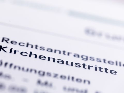 Antrag zum Kirchenaustritt