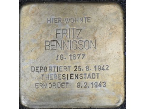 Bildvergrößerung: Stolperstein Fritz Bennigson