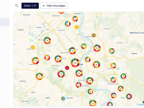 Kartenansicht vom KI basierten Akteursmapping