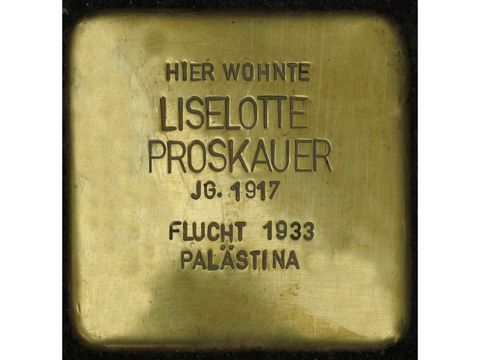 Liselotte Proskauer - Eisenzahnstraße 3