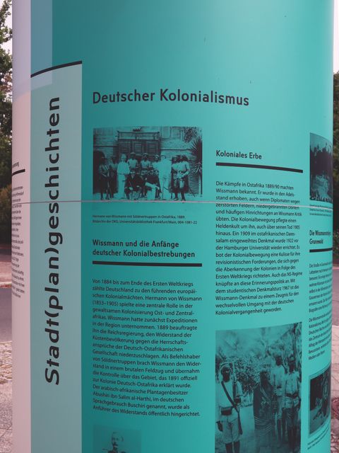 Stele zum Deutschen Kolonialismus in der Baraschstraße