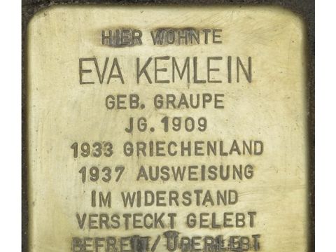 Bildvergrößerung: Stolperstein Eva Kemlein